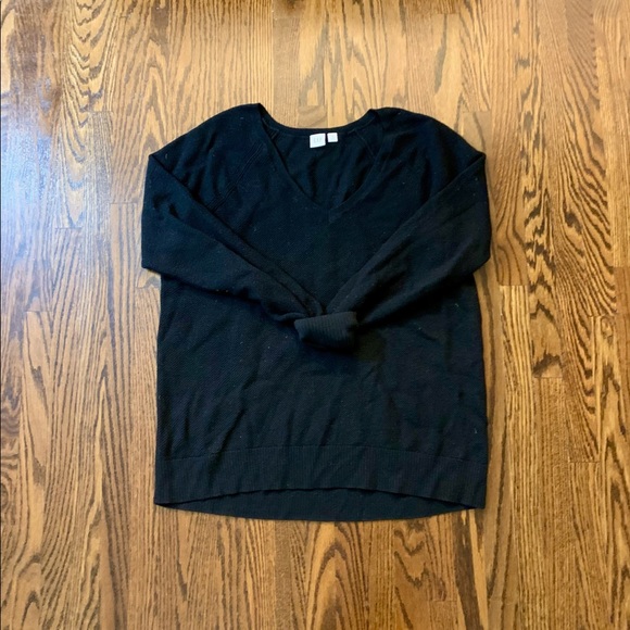 Black V-Neck Sweater - Picture 2 of 4